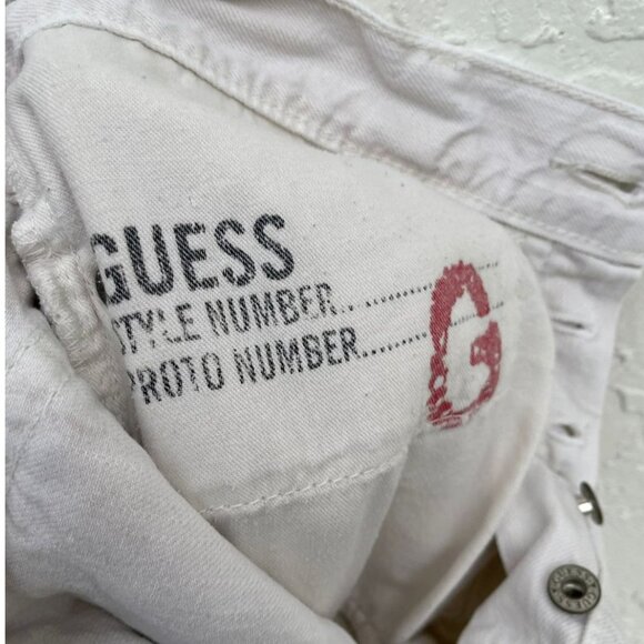 Guess Jeans Mens Falcon Style Boot Cut Jeans White Size 30 - Picture 6 of 12